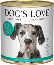 Produktbild von Dog´s Love Adult Ente mit Topinambur & Karotten - 6 x 800 g