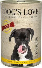 Produktbild von Dog's Love B.A.R.F. 400g Dose Hundenassfutter 6 x 400 Gramm Huhn