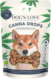 Produktbild von Dog's Love Bio 150 Gramm Hundesnacks Canna Drops Geflügel mit Hanf 6 x 150 Gramm
