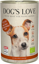 Produktbild von Dog's Love Bio 400g Dose Hundenassfutter 6 x 400 Gramm Rind mit Reis, Apfel & Zucchini