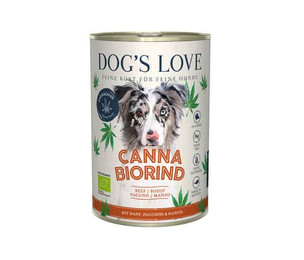 Produktbild von Dog's Love Bio Canna Nassfutter Rind mit Hanf - 400 g