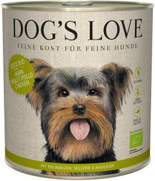 Produktbild von DOG'S LOVE BIO Huhn mit Buchweizen & Sellerie - 6 x 800 g