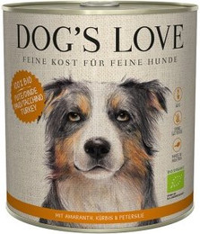 Produktbild von DOG'S LOVE BIO Pute mit Amaranth & Kürbis - 6 x 800 g
