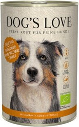 Produktbild von DOG'S LOVE BIO Pute mit Amaranth & Kürbis - 6 x 400 g