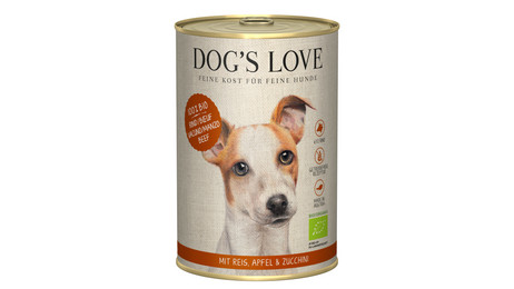 Produktbild von DOG'S LOVE BIO Rind mit Reis, Apfel und Zucchini - 6 x 200 g