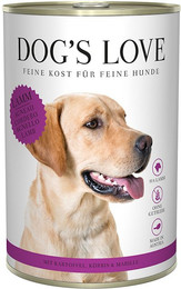 Produktbild von Dog's Love Classic 400g Dose Hundenassfutter Sparpaket 12 x 400 Gramm Lamm mit Kartoffel, Kürbis & Marille