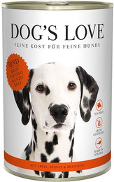 Produktbild von Dog's Love Classic 400g Dose Hundenassfutter Sparpaket 12 x 400 Gramm Rind mit Apfel, Spinat & Zucchini