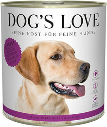 Produktbild von Dog's Love Classic 800g Dose Hundenassfutter 6 x 800 Gramm Lamm mit Kartoffel, Kürbis & Marille