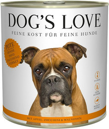 Produktbild von Dog's Love Classic 800g Dose Hundenassfutter 6 x 800 Gramm Pute mit Apfel, Zucchini & Walnussöl