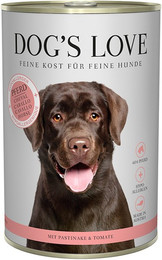 Produktbild von Dog's Love Hypoallergen 400g Dose Hundenassfutter Sparpaket 12 x 400 Gramm Pferd mit Pastinake & Tomate