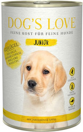 Produktbild von Dog's Love Junior 400g Dose Hundenassfutter 6 x 400 Gramm Geflügel mit Zucchini & Apfel