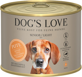Produktbild von Dog's Love Light Nassfutter Senior Pute mit Zucchini & Johanniskraut - 6 x 200 g
