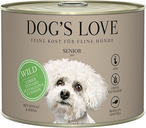 Produktbild von Dog's Love Senior 200g Dose Hundenassfutter Sparpaket 12 x 200 Gramm Wild mit Spinat & Birne
