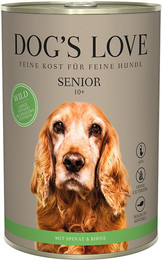 Produktbild von Dog's Love Senior 400g Dose Hundenassfutter 6 x 400 Gramm Wild mit Spinat & Birne