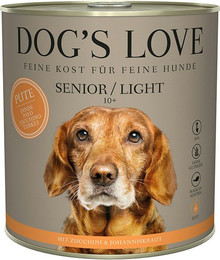 Produktbild von Dog's Love Senior 800g Dose Hundenassfutter 6 x 800 Gramm Pute & Light mit Zucchini & Johanneskraut