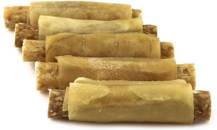 Produktbild von DOGBOSS DOGBOSS 100% Natur gefüllte Kaurollen, hergestellt in EU 5er Set Lamm 13 cm, Leckerli für: Hunde