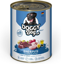 Produktbild von DOGGY Dog Adult Rind & Pute Nassfutter - 6 x 800 g