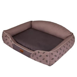 DOGGY Hobbydog Hundebett Hundesofa Hundekorb Größe L 65x50 cm Krone hell braun – Bild 1 von 8