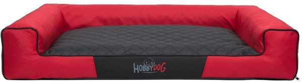 Produktbild von DOGGY Hobbydog L VICCCM5 Eckiges Hundebett Victoria Katzenbett rot-schwarz