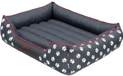 Produktbild von DOGGY Hobbydog PRELSZ2 Hundebett Prestige mit Pfoten XL 85x65 cm grau