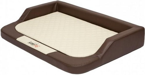 Produktbild von DOGGY Hobbydog XXL Hundebett Medico Lux Kunstleder Braun-Beige