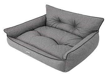 DOGGY Hundebett Haustierbett Gesteppt Ökoleinen XXL 106x80 cm – Bild 1 von 8