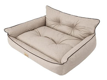 DOGGY Hundebett Haustierbett Hundeliege Gesteppt Hundekissen Sofa Matratze Ökoleinen XL – Bild 1 von 8