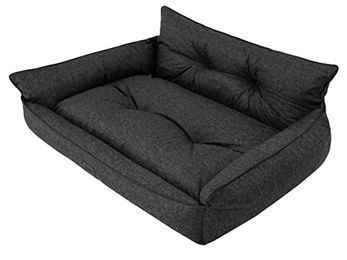 DOGGY Hundebett Haustierbett Hundeliege Gesteppt Hundekissen Sofa Matratze Ökoleinen XXL – Bild 1 von 8