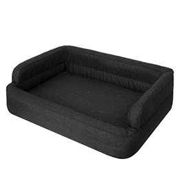 Produktbild von DOGGY Hundebett Hundesofa mit abnehmbarem Bezug XXL 117x79 cm Schwarz - 117 cm