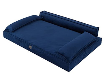 Produktbild von DOGGY Hundebett Hundesofa mit Reißverschlussbezug, 78 x 54 cm, Navy Blau