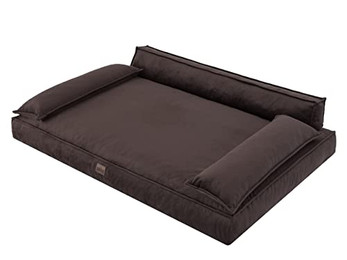 Produktbild von DOGGY Hundebett Hundesofa mit Reißverschlussbezug, Braun, 99 x 66 cm