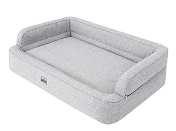 DOGGY Hundebett mit abnehmbarem Bezug, L 78x47 cm, Asche – Bild 1 von 7