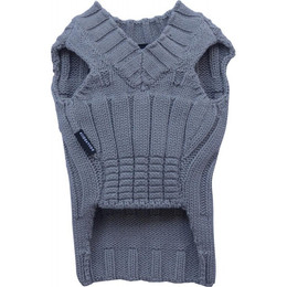 Produktbild von DoggyDolly Hunde Strickpullover mit V-Ausschnitt Grau L