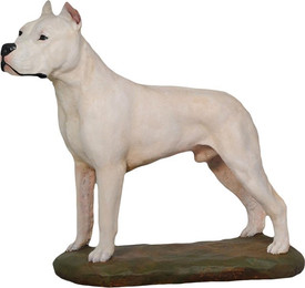 Produktbild von Dogo Argentino bemalte Figur Statue vom Künstler gefertigt Art-Dog