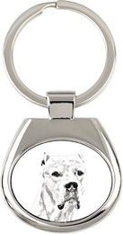 Produktbild von Dogo Argentino - keychain with a dog, keychain with a print, personalized pendant from the Art-Dog brand silber