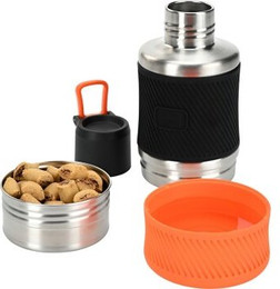 Produktbild von Dogs Creek Carry Reise Set Futter- und Wasserbehälter 800ml orange - 0,8 l