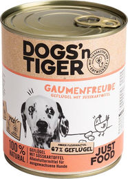 Produktbild von Dogs'n Tiger Adult Geflügel & Süßkartoffel Nassfutter - 12 x 800 g