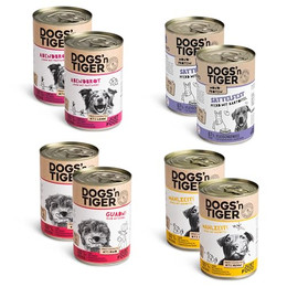 Produktbild von Dogs’n Tiger Adult Hundefutter Mixpaket Sensibelchen - 8 x 400 g
