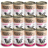 Produktbild von Dogs’n Tiger Adult Premium Nassfutter Abendbrot mit 67% Lammfleisch, Leinsamenöl & Kräutern - 12 x 400 g