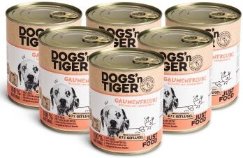 Produktbild von Dogs’n Tiger Adult Premium Nassfutter für Hunde Gaumenfreude - 6 x 800 g
