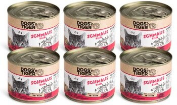 Produktbild von Dogs’n Tiger Adult Premium Nassfutter für Katzen mit 70% Rind - 6 x 200 g