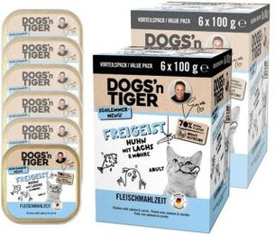 Dogs'n Tiger Dogs´n Tiger Adult Nassfutter Katze, Freigeist, Huhn, Lachs & Möhre 2x100 g – Bild 1 von 3