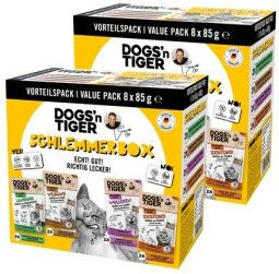 Dogs'n Tiger Dogs´n Tiger Adult Nassfutter Katze, Schlemmerbox 2x85 g – Bild 1 von 3