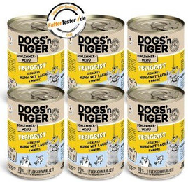 Produktbild von Dogs'n Tiger Freigeist Huhn & Lachs Katzennassfutter - 6 x 400 g