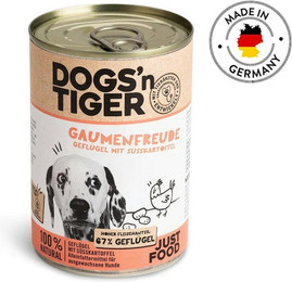 Produktbild von Dogs'n Tiger Hund 12 x 400g Dose Gaumenfreude Sparpaket