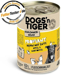 Produktbild von Dogs'n Tiger Hund 12 x 400g Dose Proviant Sparpaket