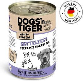 Produktbild von Dogs'n Tiger Hund 12 x 400g Dose Sattelfest Sparpaket