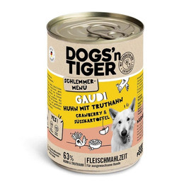 Produktbild von Dogs'n Tiger Hunde Nassfutter Gaudi Huhn & Truthahn - 400 g