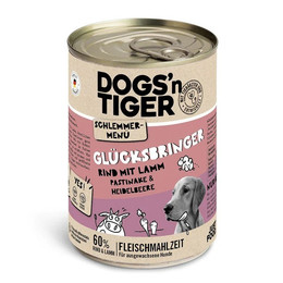 Produktbild von Dogs'n Tiger Hunde Nassfutter Glücksbringer Rind & Lamm - 12 x 800 g