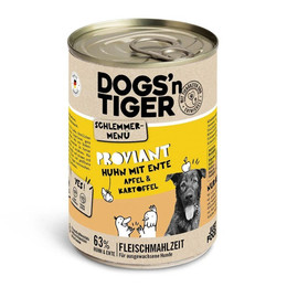 Produktbild von Dogs'n Tiger Hunde Nassfutter Proviant Huhn & Ente - 6 x 400 g